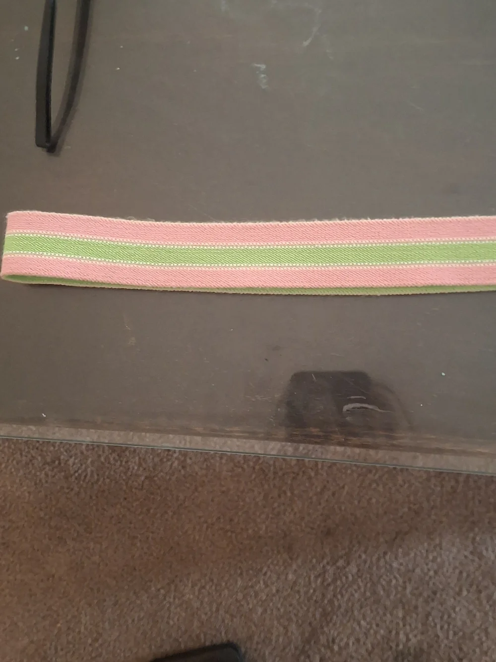 Lacoste Pastel Cotton Stretch Belt - Pink & Green